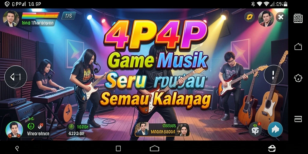 Tampilan gameplay seru dari game musik 4P4P.