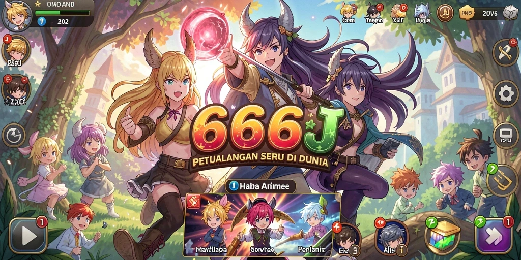 Screenshot utama 666J menampilkan momen aksi seru di dunia Anime.