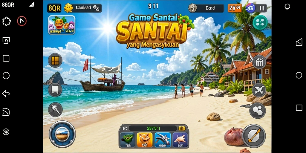 Tampilan gameplay menarik dan penuh warna dari 8QR.