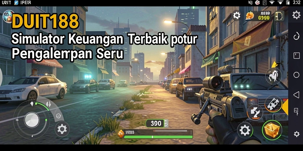 Tangkapan layar gameplay DUIT188 menampilkan simulasi pengelolaan keuangan yang mendidik.
