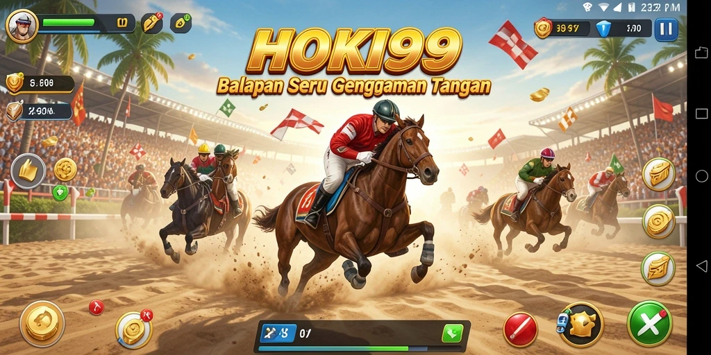 Screenshot HOKI99 menampilkan adrenalin balapan yang seru dan trek yang menantang.
