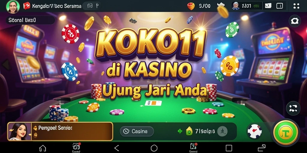 Tangkapan layar menunjukkan gameplay seru KOKO11 di kasino.
