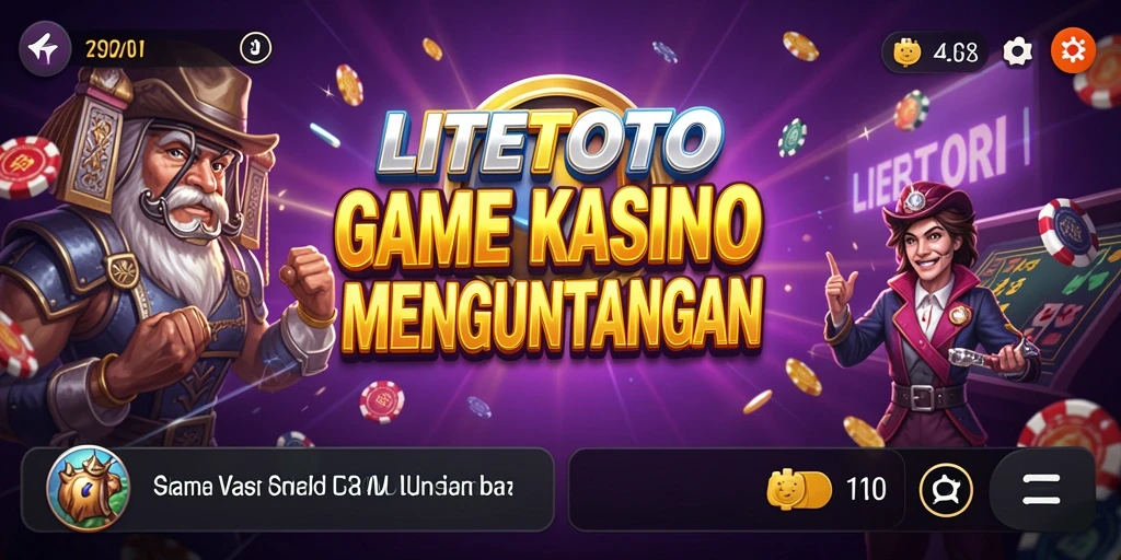 Tampilan gameplay seru di aplikasi LITETOTO dengan berbagai permainan kasino.