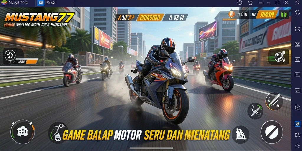 Gameplay mendebarkan dan grafis menawan di MUSTANG77.